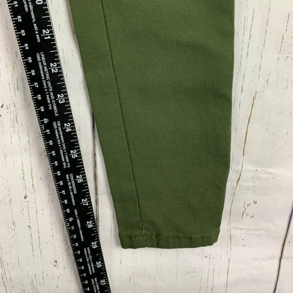 T&Y Large Skinny Fit Stretch Mid Rise‎ Green Jeans Pants Denim Women - Picture 8 of 9